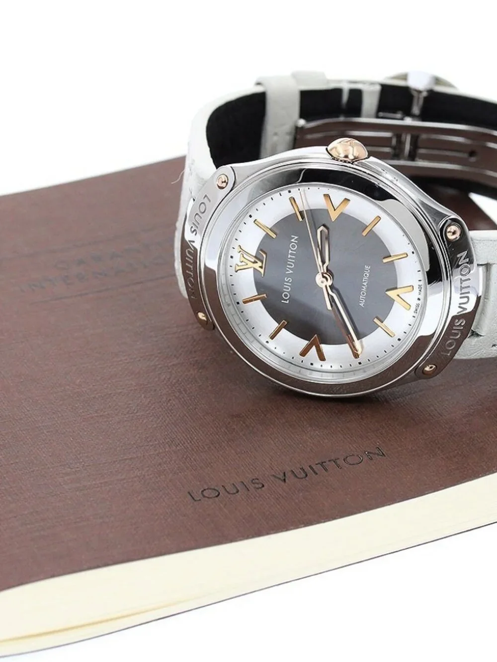 LOUIS VUITTON Fifty Five Q6G24 Silver / Gray Dial Automatic Boy's Watch_968150